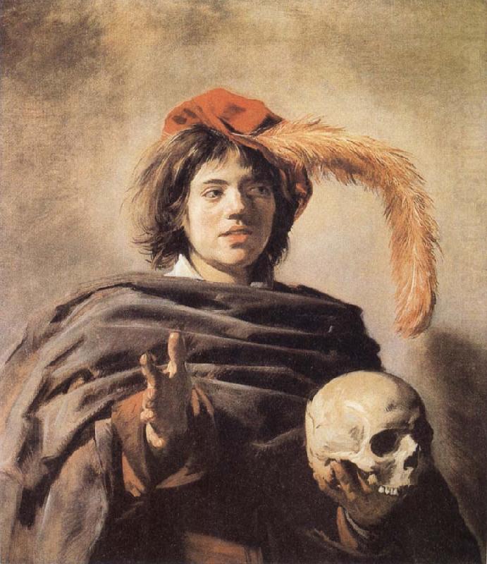 Frans Hals Young man with a skull china oil painting image